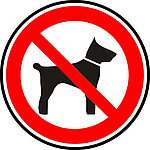 Verbotsschild Hunde